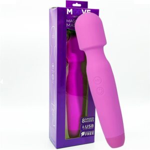 Wand Viola Silicone Usb – vibratore wand in silicone con ricarica USB