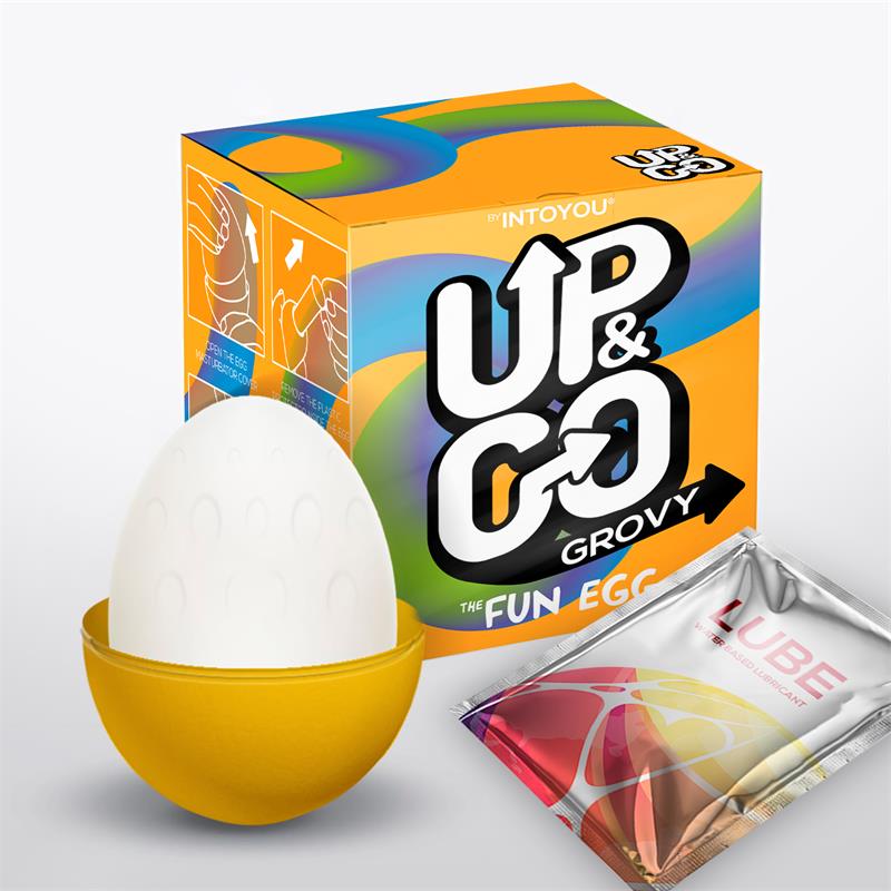 Up & Go Grovy Fan Egg Yellow – masturbatore di forma ovetto