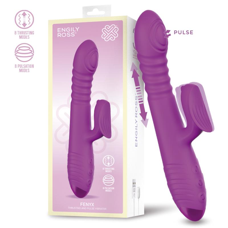 Rabbit Vibratore Thrusting Usb Viola "Fenix" – 8 pollici