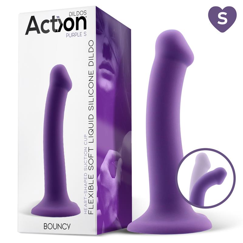 Fallo Realistico Flexible Bouncy Purple S – Silicone liquido morbido da 6 pollici