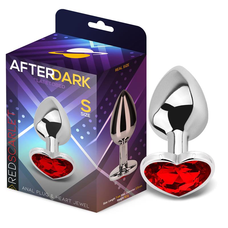 Plug Metallo S Brillantino Cuore Rosso – taglia S, forma cuore, colore rosso