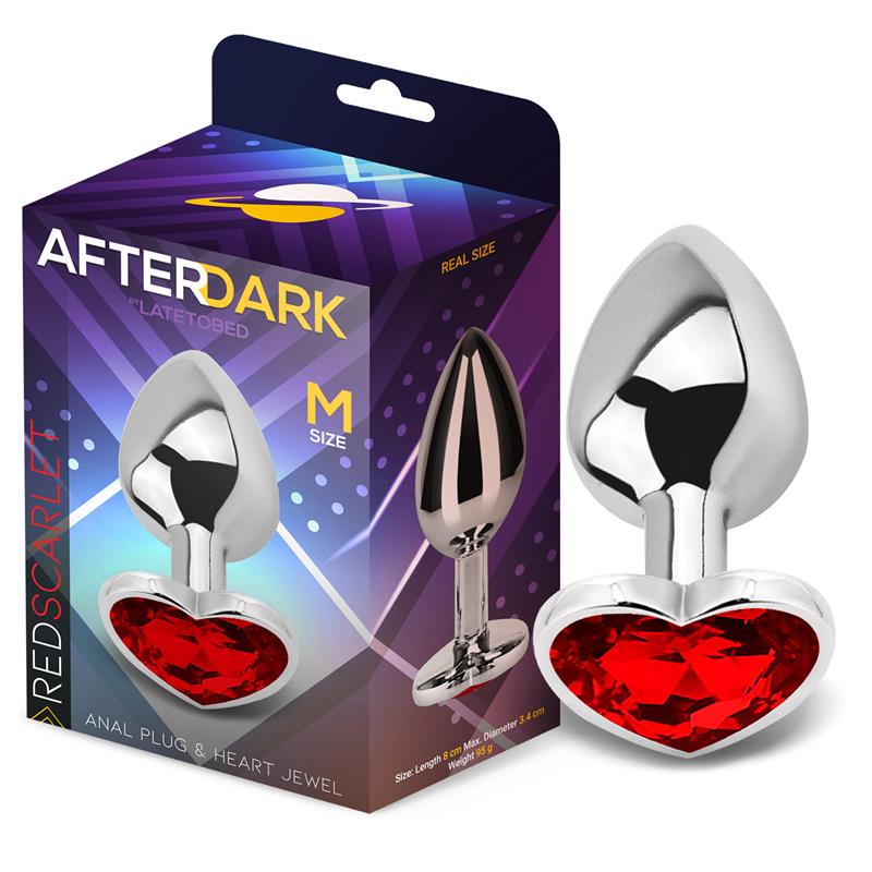 Plug Metallo M Brillantino Cuore Rosso – taglia M, forma cuore, colore rosso
