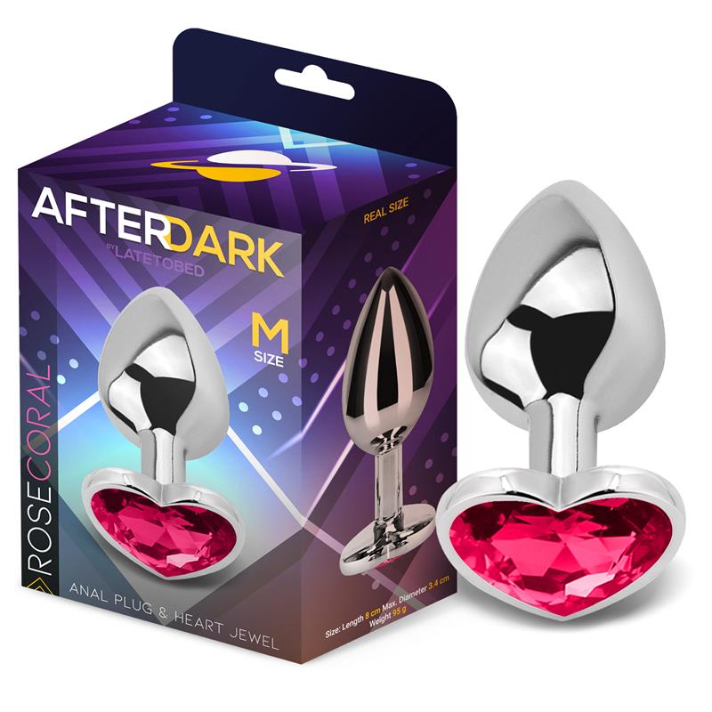 Plug M Metallo Con Brillantino Cuore Rosa – plug anale piccolo in metallo