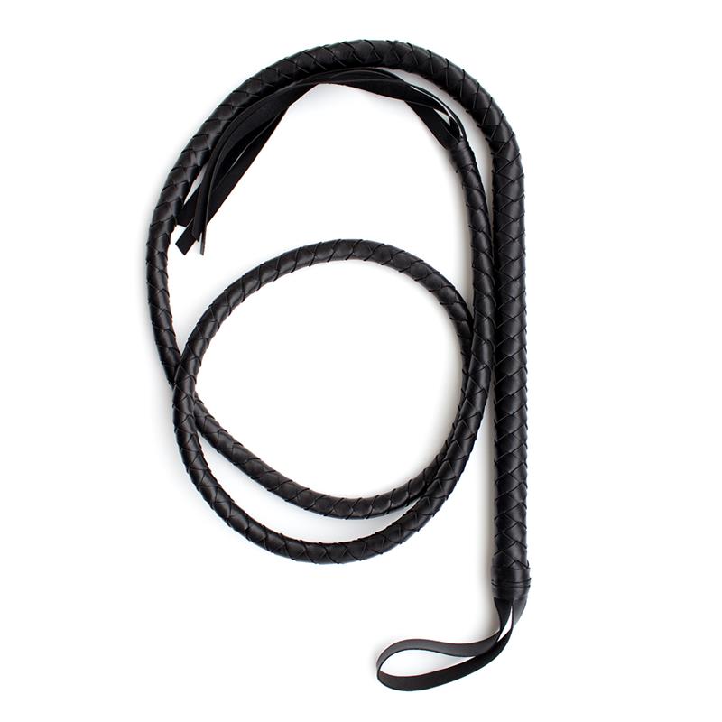 Whip 2 Meters Black – frusta BDSM nera da 2 metri
