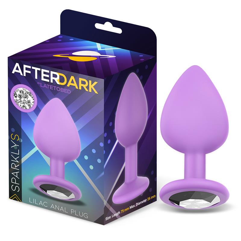 Plug Silicone S Viola Brillantino Bianco – taglia S