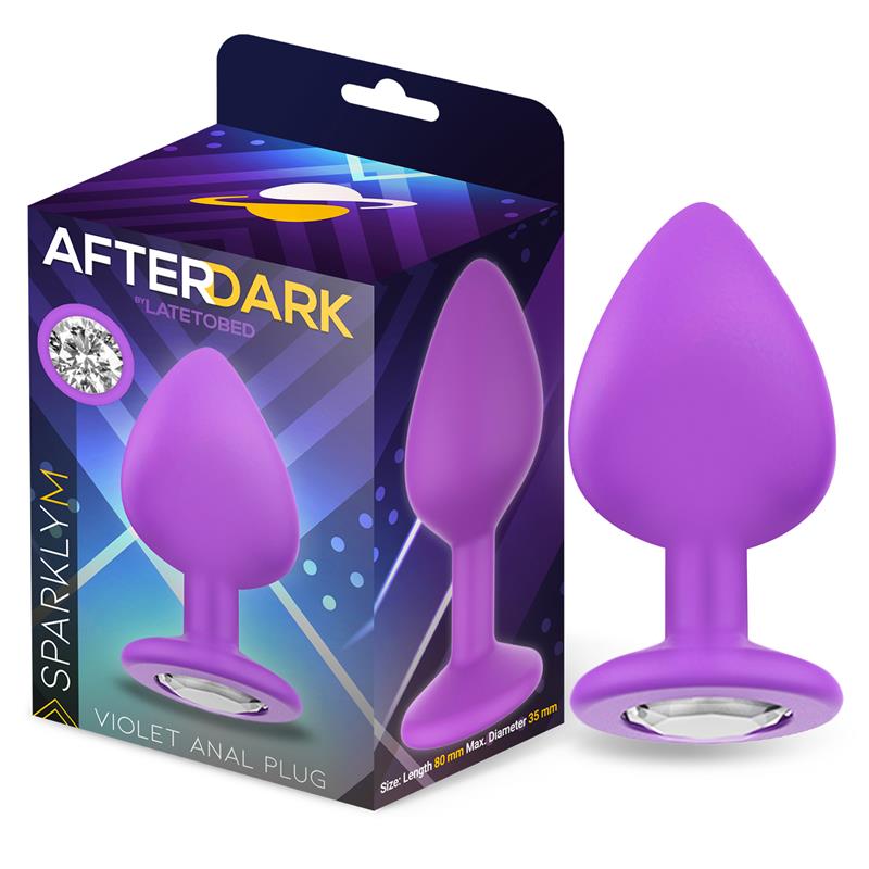 Plug Silicone M Viola Brillantino Bianco – taglia M