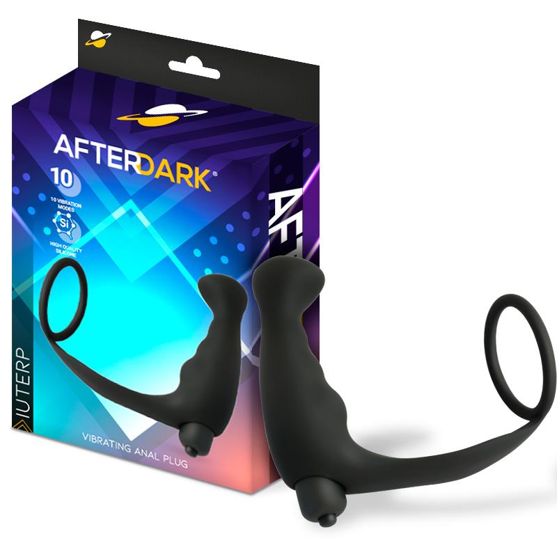 Stimolatore Prostata Con Anello Batteria "Iuterp" – 4 in nero, taglia S