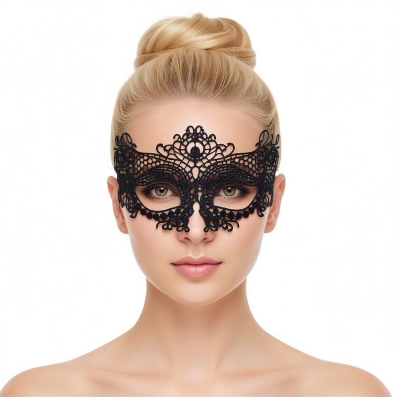 Maschera Veneziana Pizzo Nero "Fellicia" – taglia unica