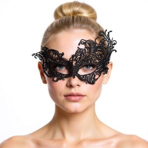 Maschera Veneziana Pizzo Nero "Fellicia" – N.4