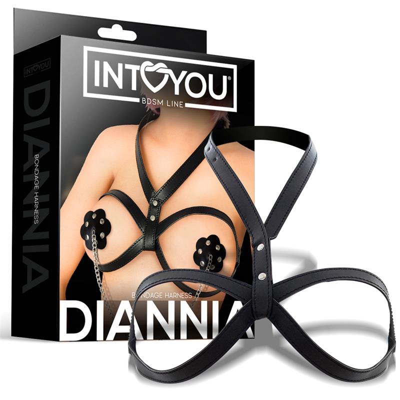 Reggiseno Senza Coppa Pelle Cinghie "Diannia" – taglia unica