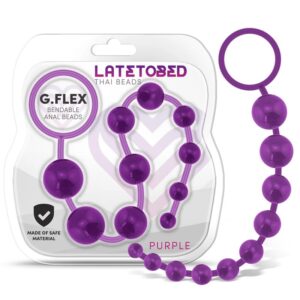 G.Flex Bendable Thai Anal Beads – palline anali stimolanti da 7 pollici, colore viola