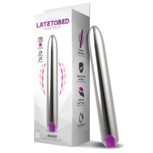 Vibratore Liscio Usb Argento Renee – design ergonomico e 6 modalità di vibrazione