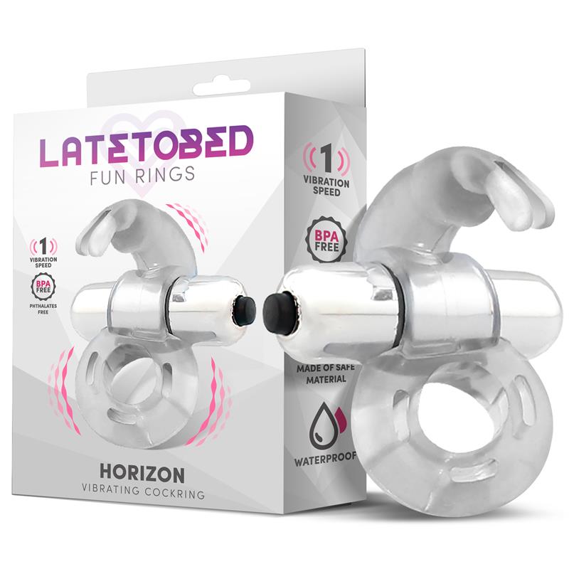 Horizon Vibrating Cockring Clear – anello vibrante trasparente per uomo