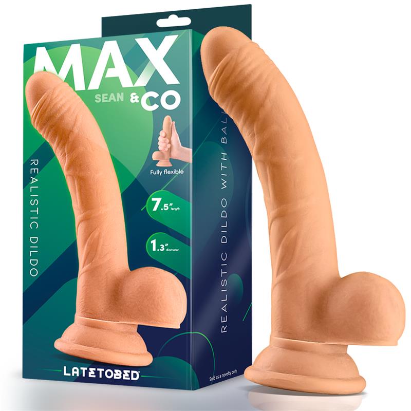 Fallo Con Testicoli Carne 8.5" "Dean" – forma palle, colore carne, taglia S