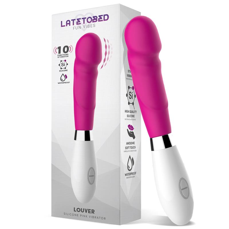 Vibratore Fallico Batteria Rosa Louver – design ergonomico