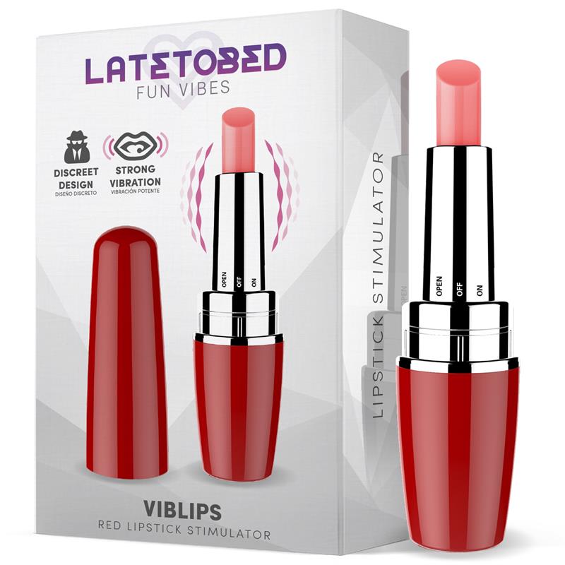 Stimolatore Rossetto Batteria Viblipr – colore rosso, forma rossetto, taglia XS