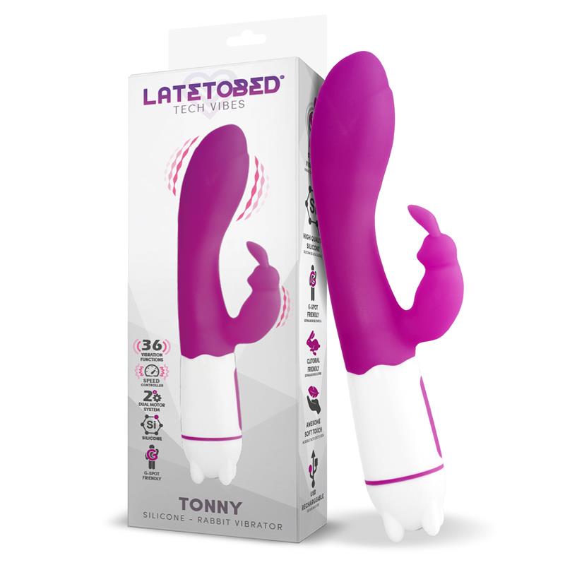 Rabbit Usb Silicone Viola "Tonny" – doppia vibrazione 4 in 1