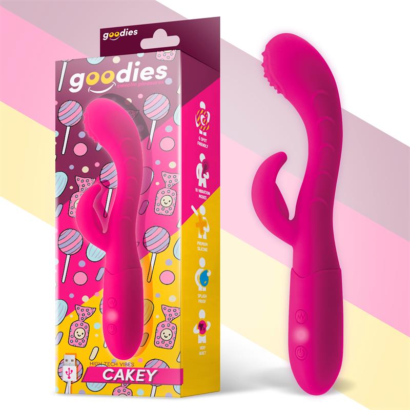 Rabbit Dito Silicone Usb Fucsia Cakey – vibrazione per uso personale