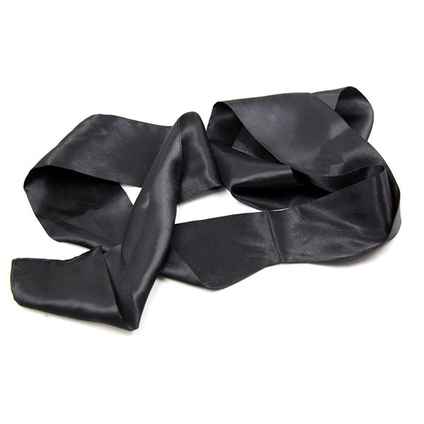 Nastro Raso Nero "Long Satin Blindfold" – maschera in raso