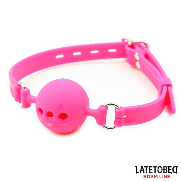 Gag Piccola Fucsia – pallina in silicone regolabile di taglia S