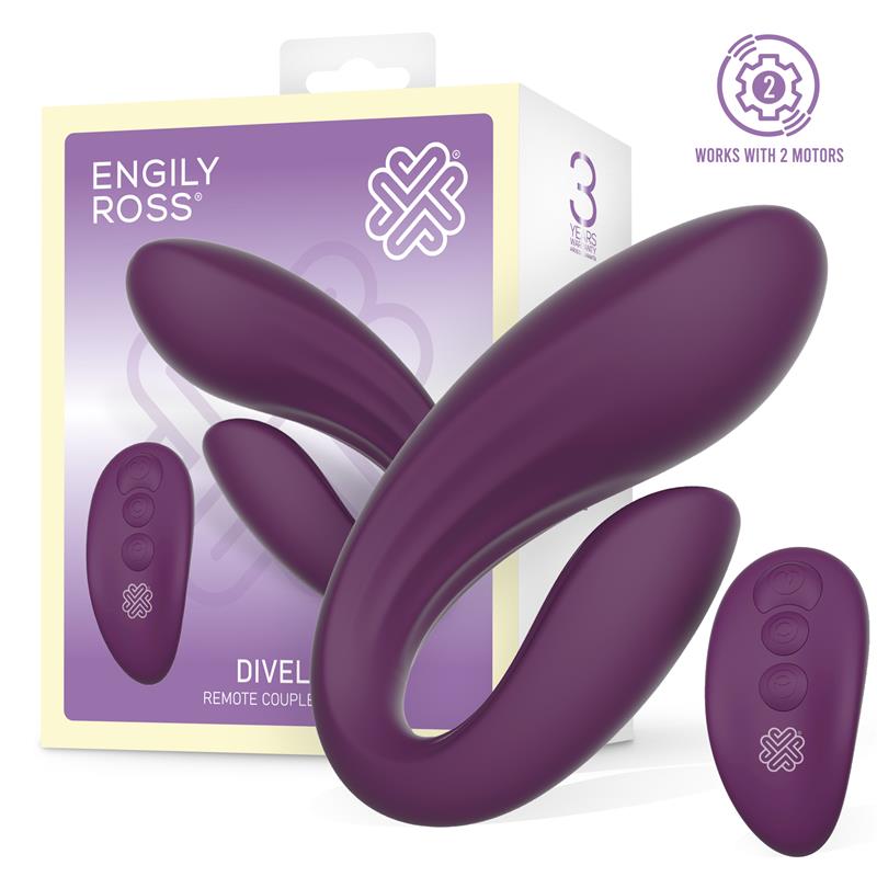 Stimolatore Coppia Con Telecomando Viola Usb "Divel" – design ergonomico