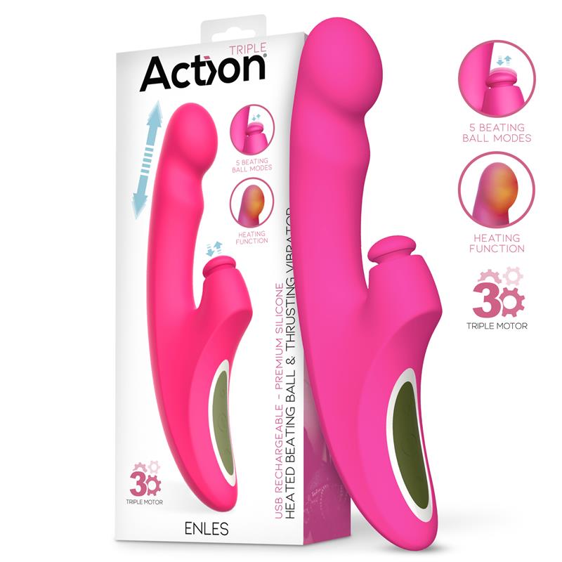 Rabbit Termo Fucsia Thrusting Usb "Enles" – pistone da 7 pollici