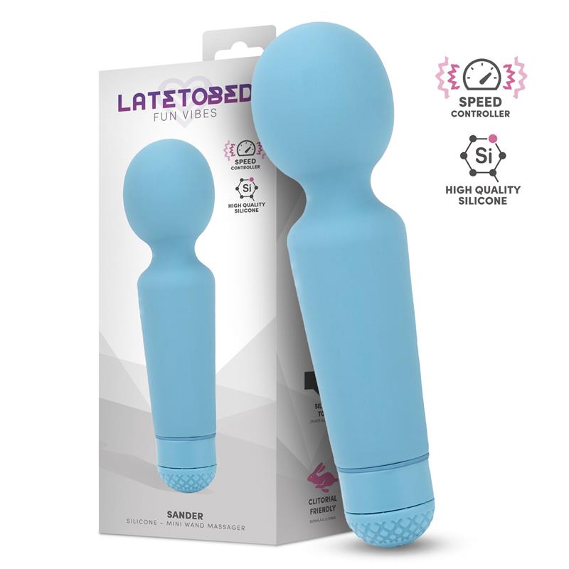 Wand Batterie Silicone Azzurro – 150 mm x 40 mm di diametro