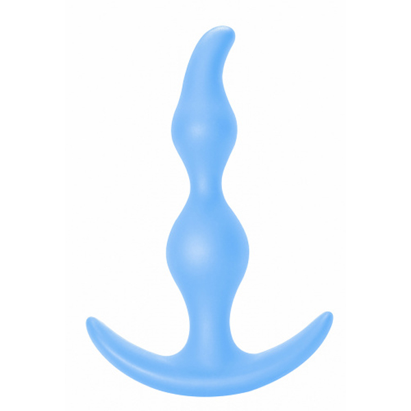 Plug Anale Bent Azzurro – design ergonomico, taglia S