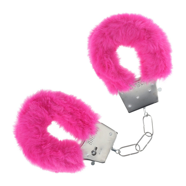 Manette Metallo Con Pelo Fucsia – manette regolabili in metallo con rivestimento in pelo