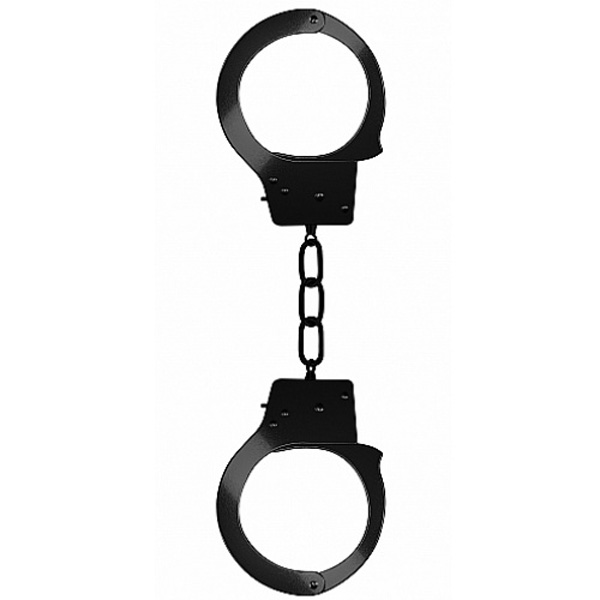 Metal Beginner'S Handcuffs Black – manette regolabili nere