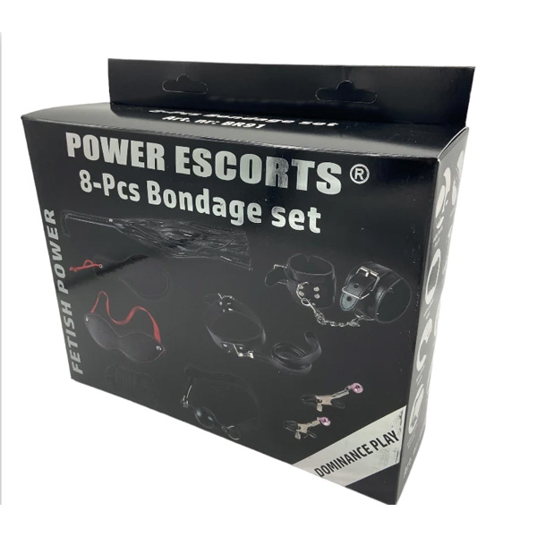 Kit Bdsm Nero – confezione da 8 pezzi