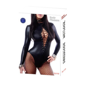 Body Aperto Con Lacci – Body intimo nero, taglia L