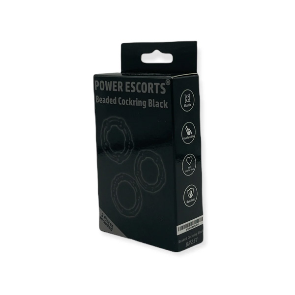 Anello Beaded Cockring Black – confezione da 3 pezzi