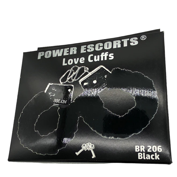 Manette Metallo Pelo Nero – manette regolabili in metallo con rivestimento in pelo nero