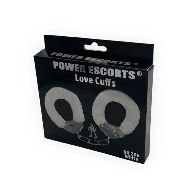 Manette Metallo Pelo Bianco – manette regolabili in metallo con rivestimento in pelo bianco