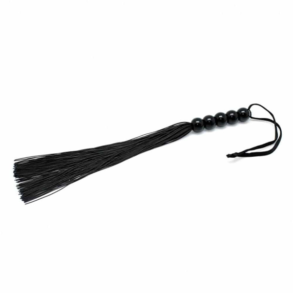 Rimba Bondage Play Flogger – frusta nera da 38 cm