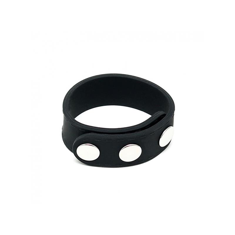 Anello Silicone Con Bottoni – anello regolabile in silicone nero