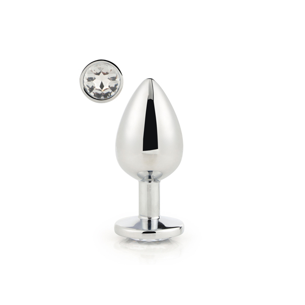 Plug Gleaming Love Argentato L – plug anale di dimensioni grandi