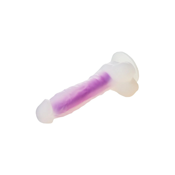 Fallo Realistico Radiant Soft Silicone Glow In The Dark Dildo – medio viola