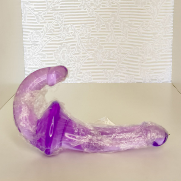 Strapon Senza Cintura Gelly Viola Trasparente – 11 cm e 13 cm di lunghezza, diametro 2 cm e 2.5 cm