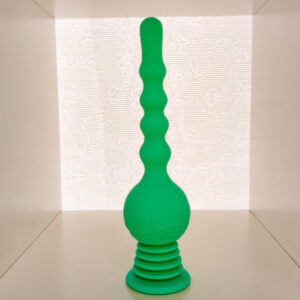 Vibratore Ampolla Con Ventosa Usb Verde – design ergonomico, 6 modalità di oscillazione