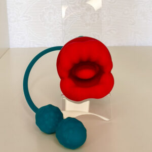 Stimolatore Bocca Per Clitoride E Palline – rosso e verde