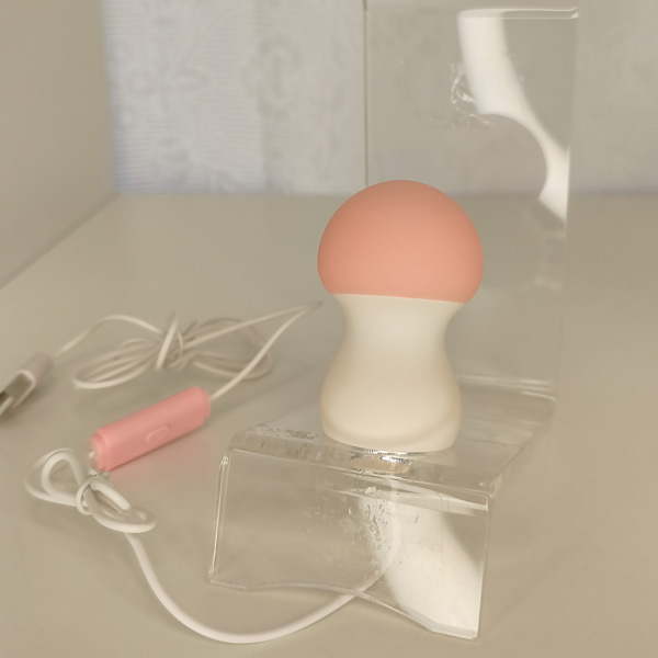 Stimolatore A Forma Di Fungo Rosa E Bianco – telecomandato con filo USB