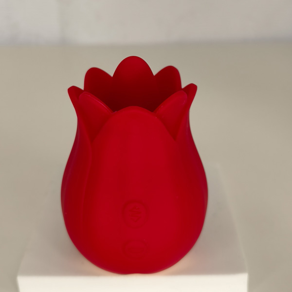 Stimolatore A Forma Di Rosa Con Lingua – colore rosso, design a forma di rosa, alimentazione USB