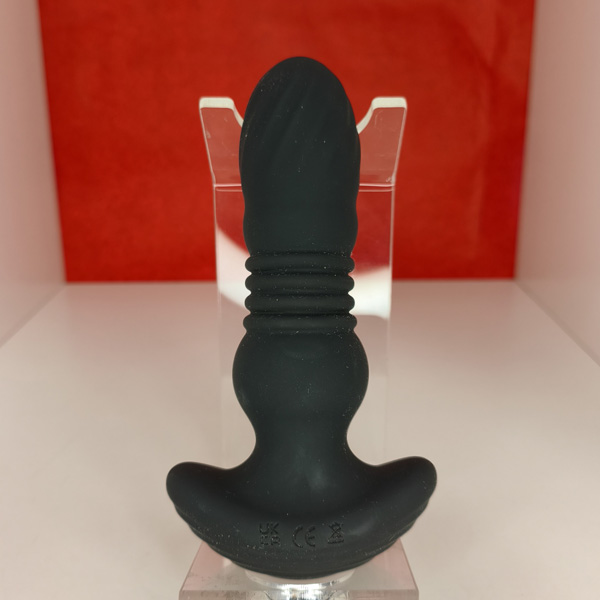 Plug Thrusting Nero – plug anale con pistone USB