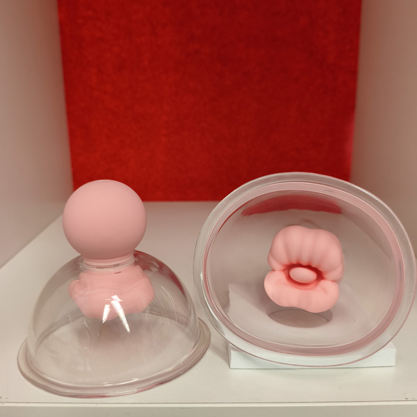 Pompetta Per Seno Con Bocca Rosa e Trasparente USB – design stimolante