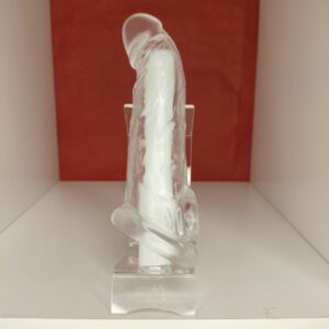 Prolunga con glande pieno e anello per testicoli – 20 cm (18 cm indossabili), diametro esterno 3,8 cm, interno 3 cm