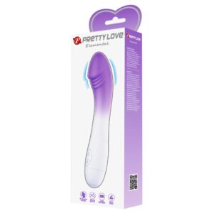 Vibratore Batteria Viola/Bianco "Elemental" – lunghezza 19 cm e diametro 3,2 cm