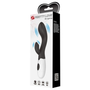 Rabbit Batterie Brighty Black – vibratore a batteria per donna