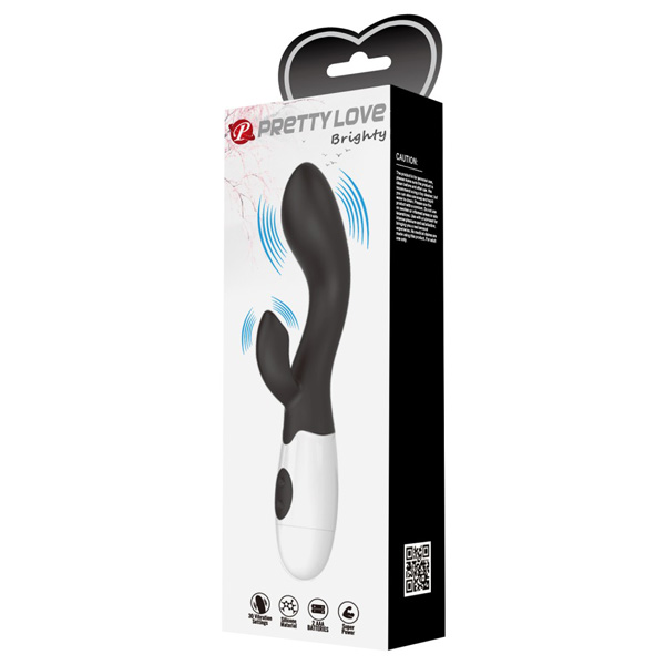 Rabbit Batterie Brighty Black – vibratore a batteria per donna